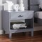 Baxton Studio Deirdre Modern Grey Wood 1-Drawer Nightstand 143-7886 - alternate 8